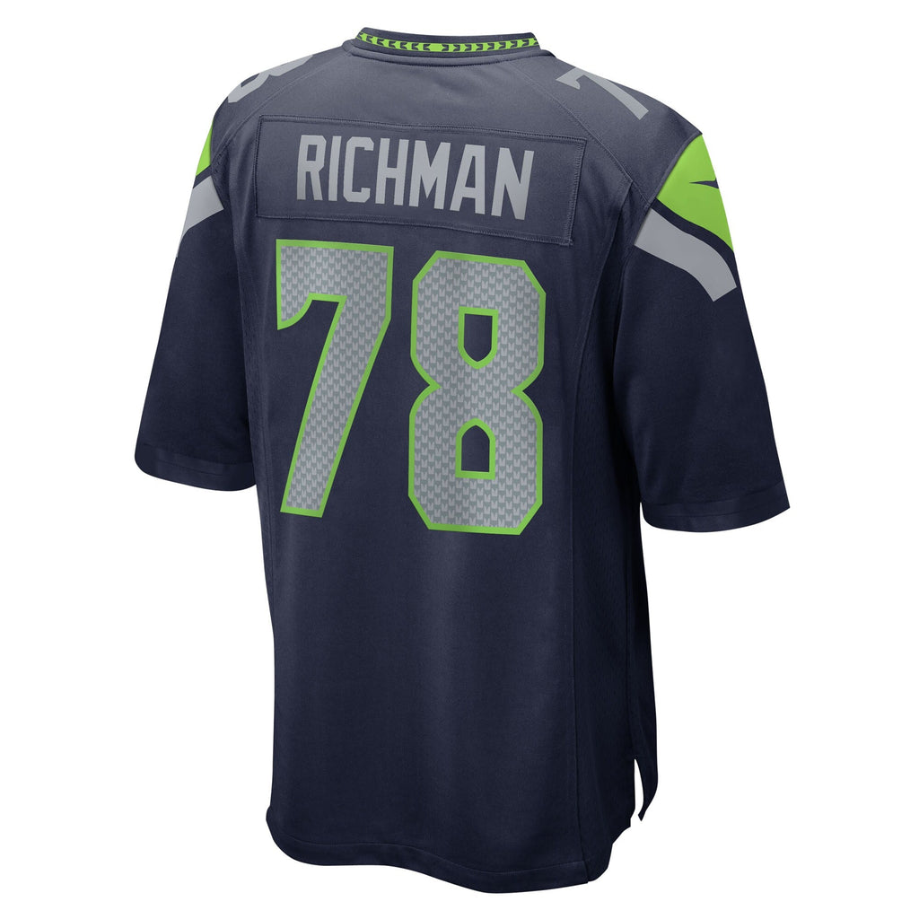 Seattle Seahawks Mason Richman College Navy Team Game Football Jersey
