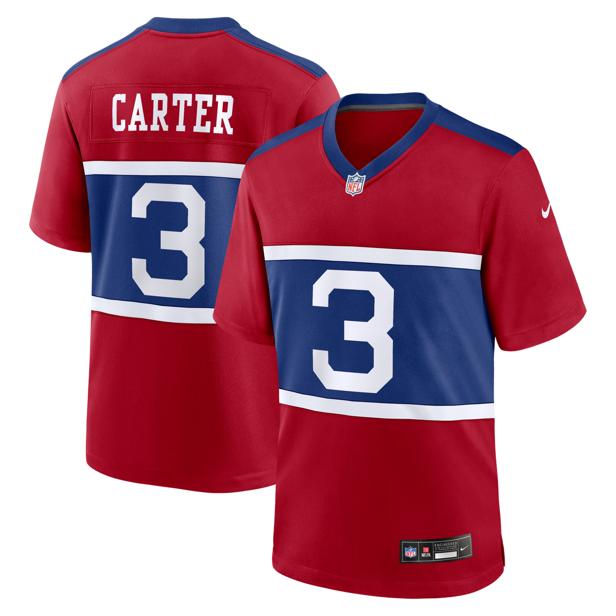 New York Giants Red Alternate Game Football Jersey