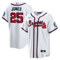 Atlanta Braves Andruw Jones White Home Replica 2026 Hall of Fame Patch Baseball Jersey