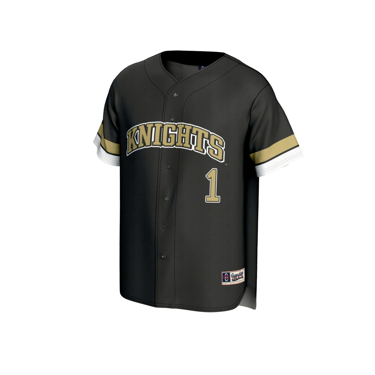 #1 Black UCF Knights Collegiate Baseball Fashion Jersey