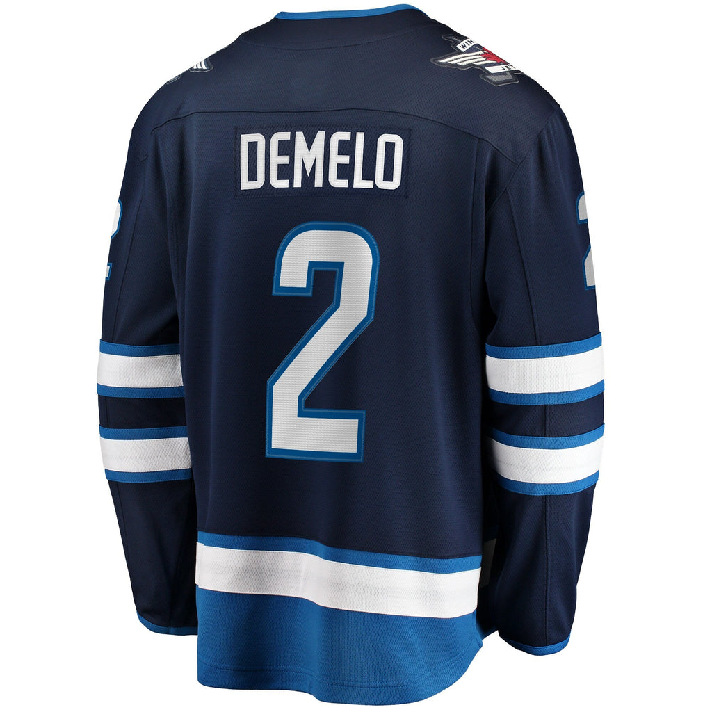 Winnipeg Jets Dylan DeMelo Navy Breakaway Player Hockey Jersey