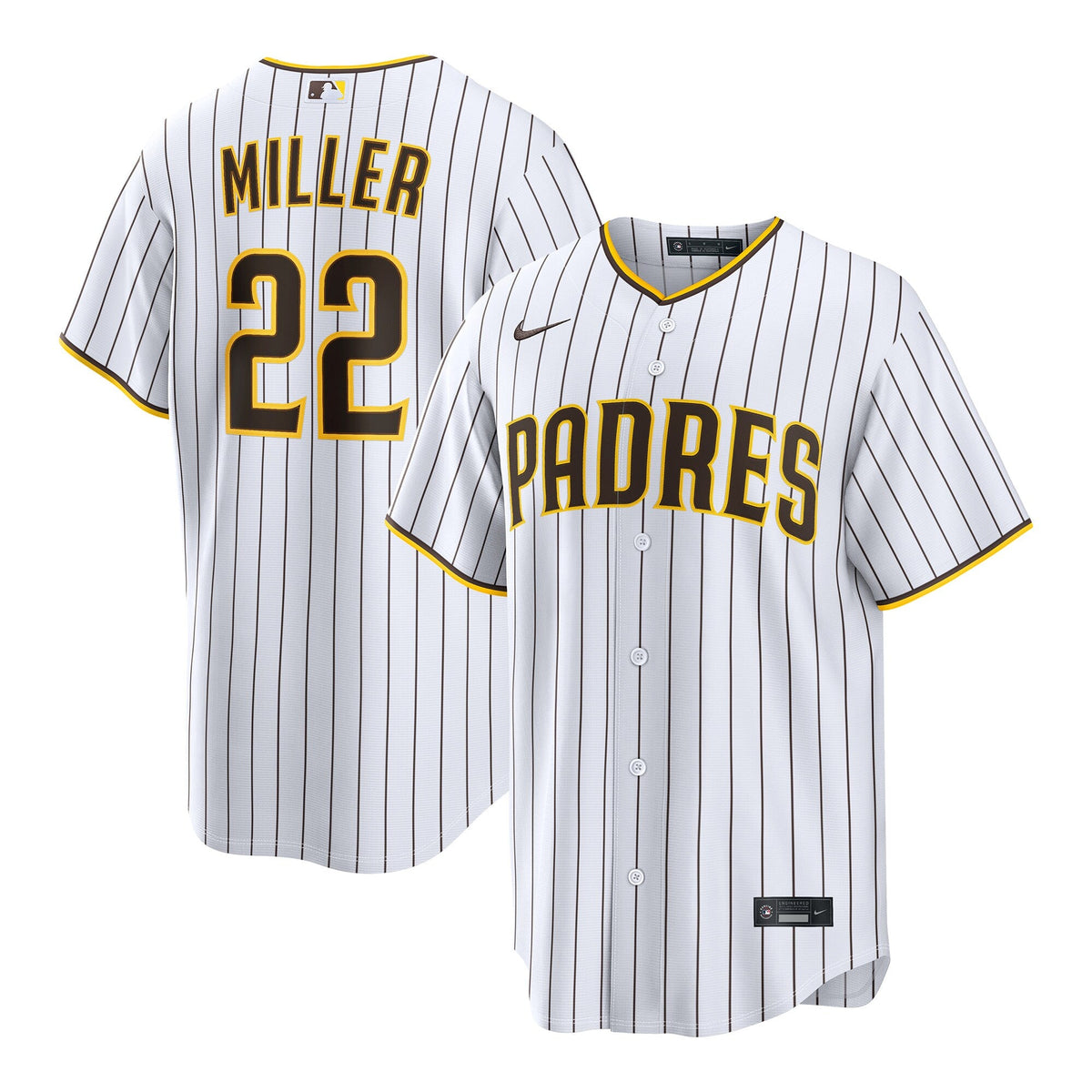 San Diego Padres Mason Miller White Home Replica Baseball Jersey