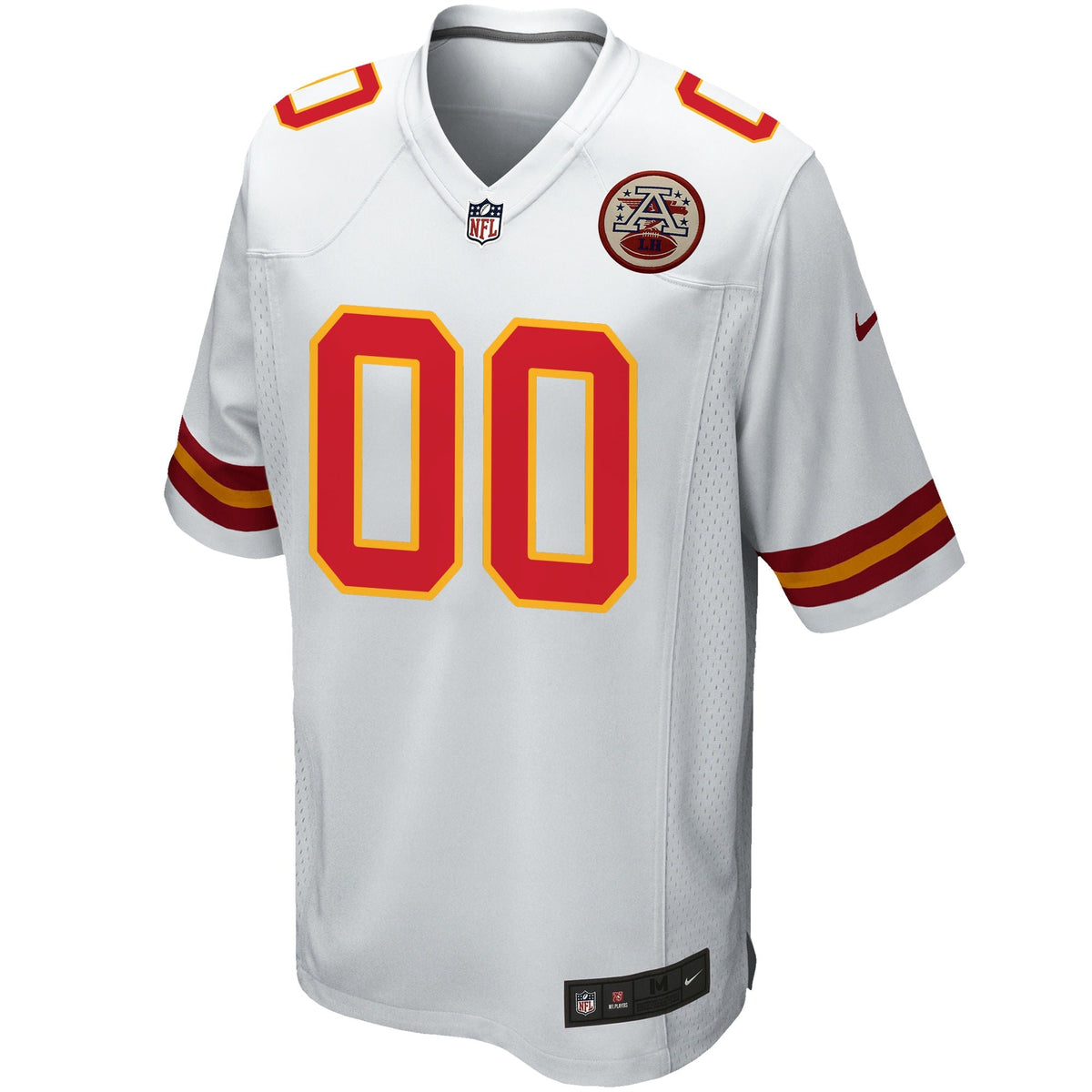 Kansas City Chiefs White Custom Game Football Jersey