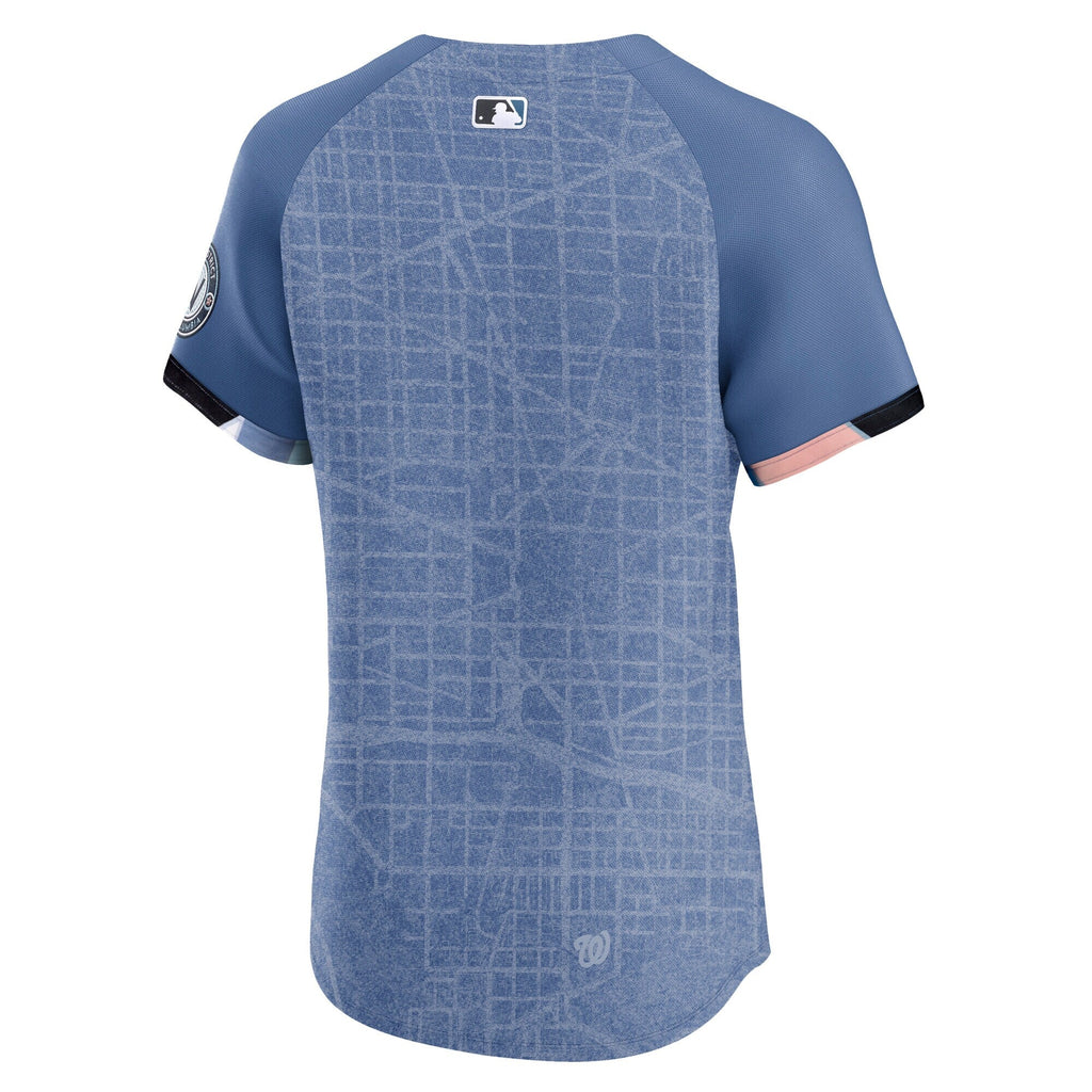 Washington Nationals Blue 2025 City Connect Elite Baseball Jersey