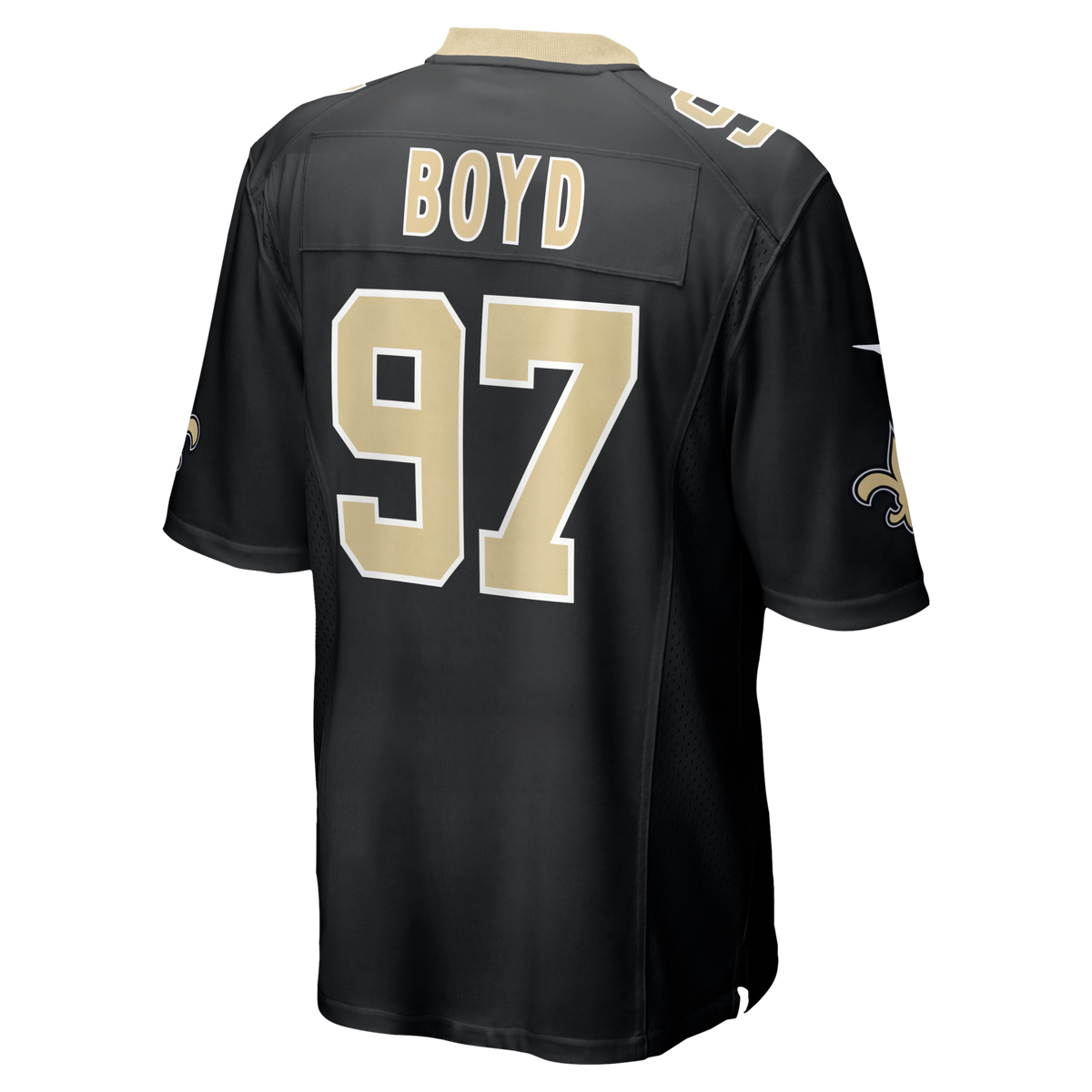 New Orleans Saints Khristian Boyd Black Game Football Jersey