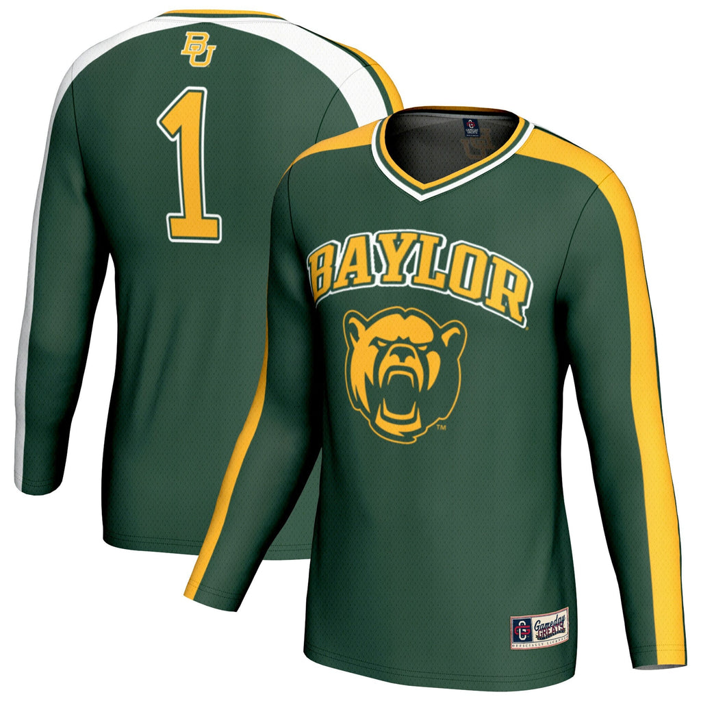 #1 Baylor Bears Lightweight Volleyball Fashion Jersey - Green