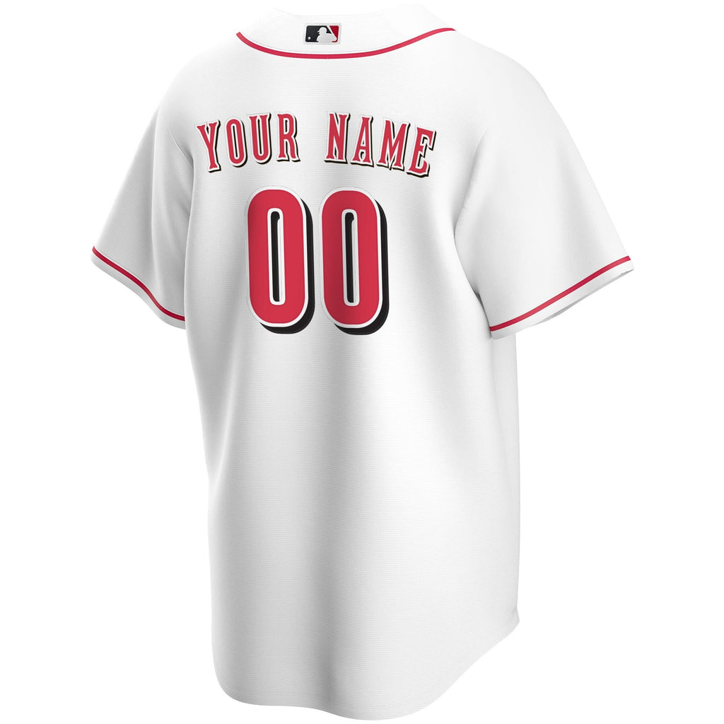 Cincinnati Reds White Home Replica Custom Baseball Jersey