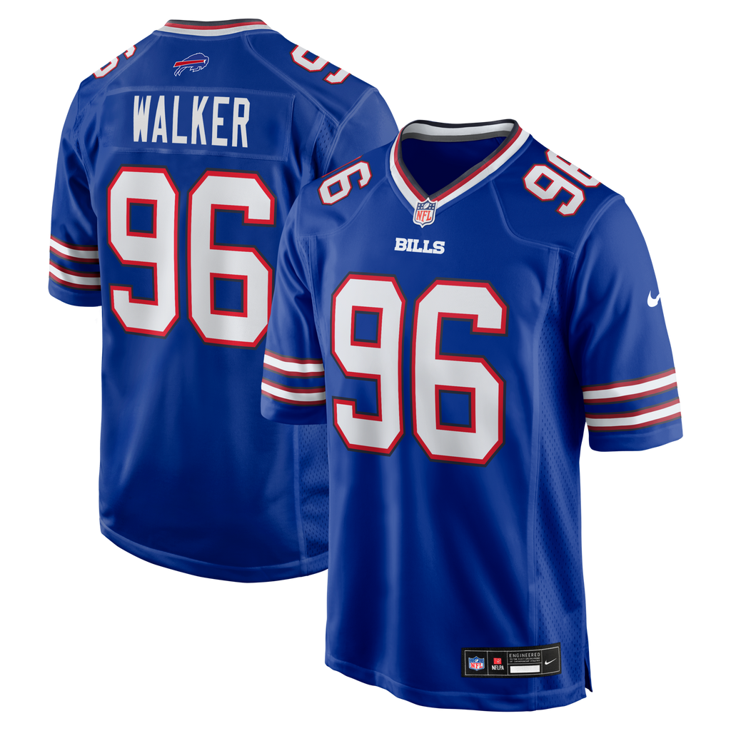 Buffalo Bills Deone Walker Royal Team Game Football Jersey