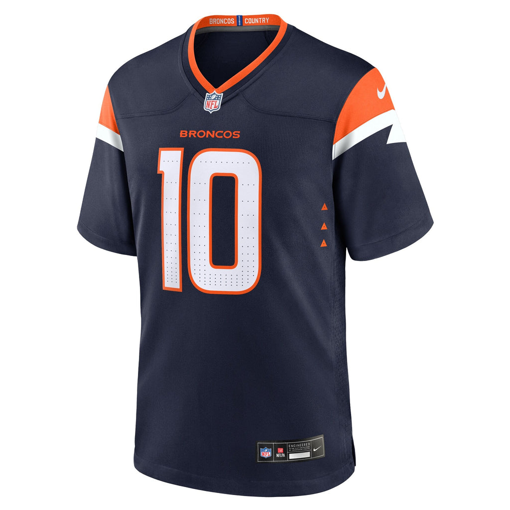Denver Broncos Bo Nix Navy Alternate Game Football Jersey