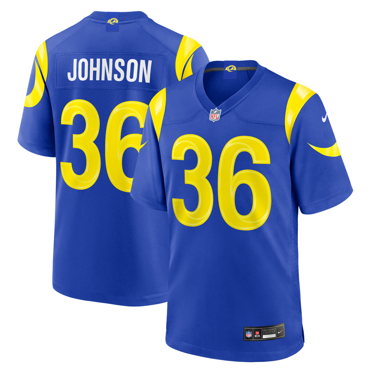 Los Angeles Rams Alex Johnson Royal Team Game Football Jersey