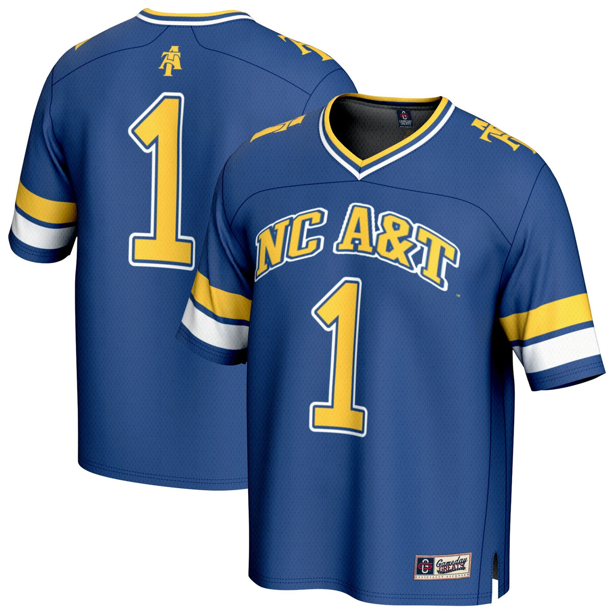 #1 Navy North Carolina A&T Aggies Lightweight Collegiate Football Fashion Jersey