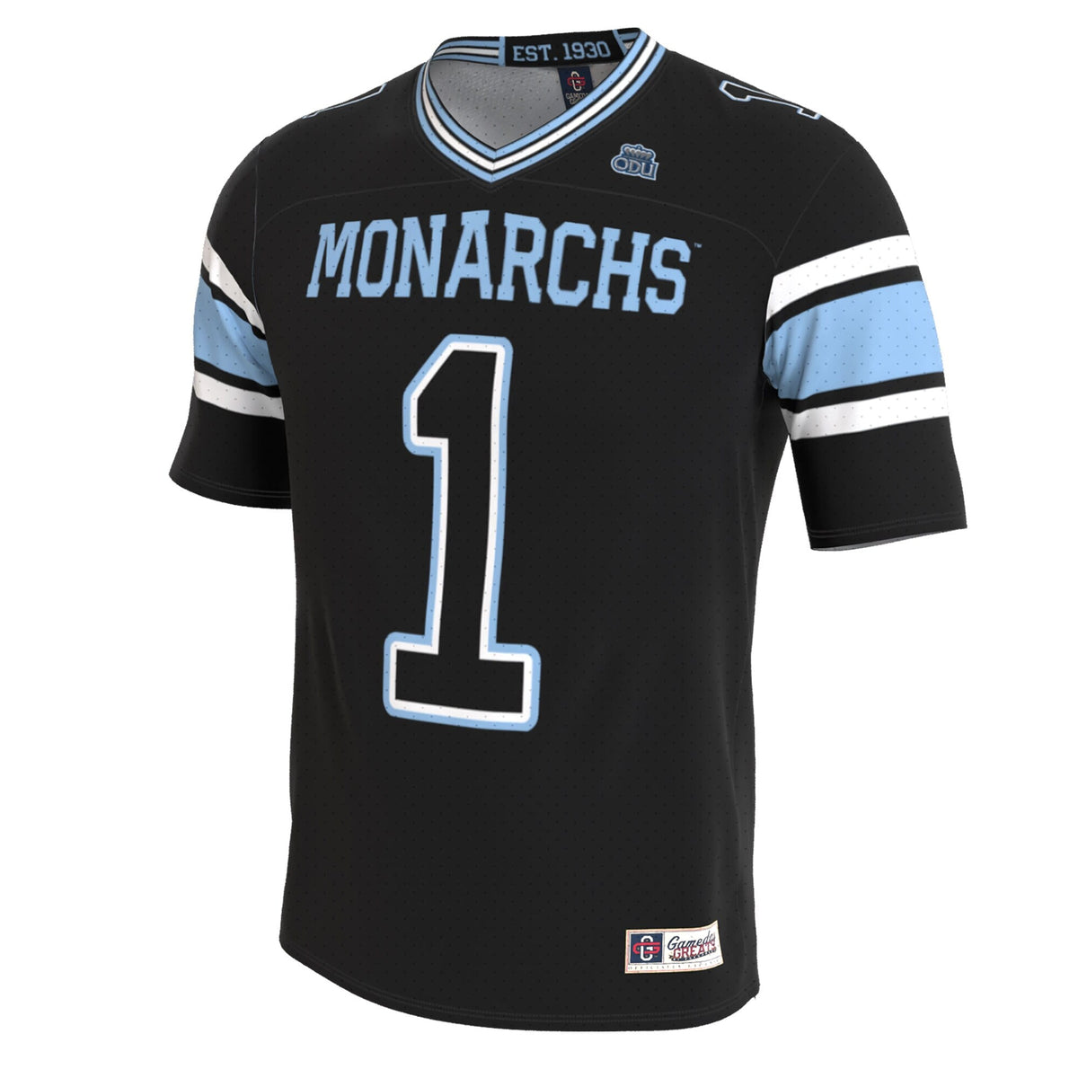 Old Dominion Monarchs Lightweight Collegiate Football Blackout Fashion Jersey