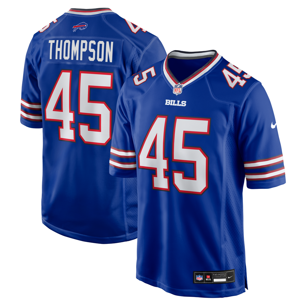 Buffalo Bills Shaq Thompson Royal Team Game Football Jersey