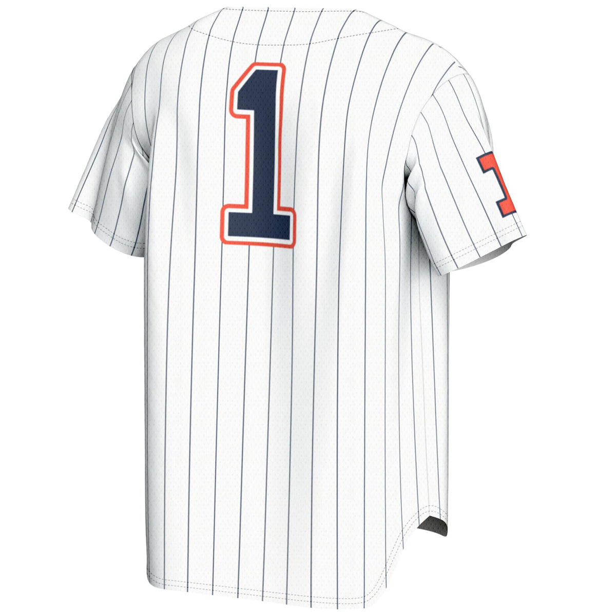 #1 White Illinois Fighting Illini Lightweight Baseball Jersey