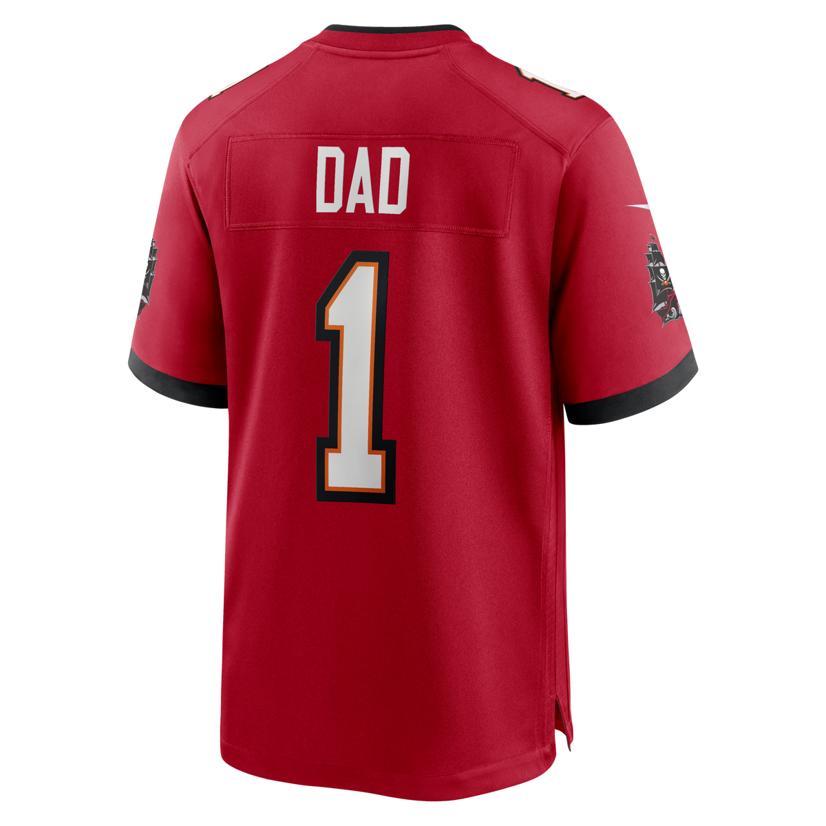 Tampa Bay Buccaneers Number 1 Dad Red Game Football Jersey