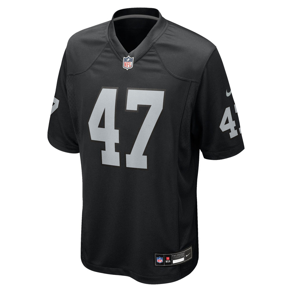 Las Vegas Raiders Alex Ward Black Team Game Football Jersey