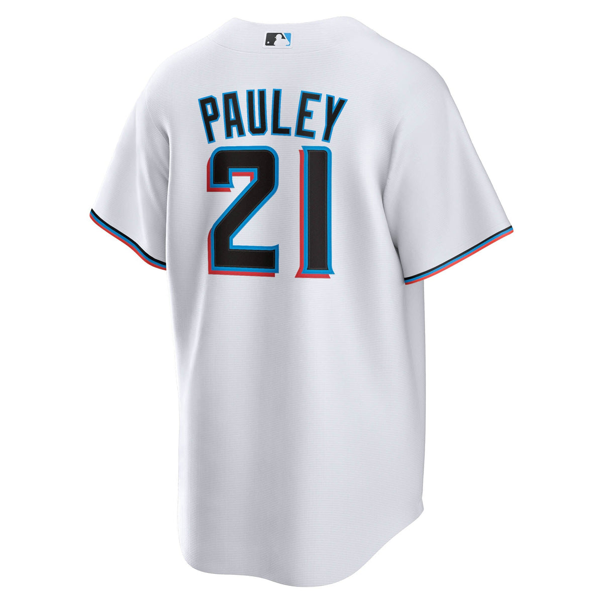 Miami Marlins Graham Pauley White Home Replica Baseball Jersey
