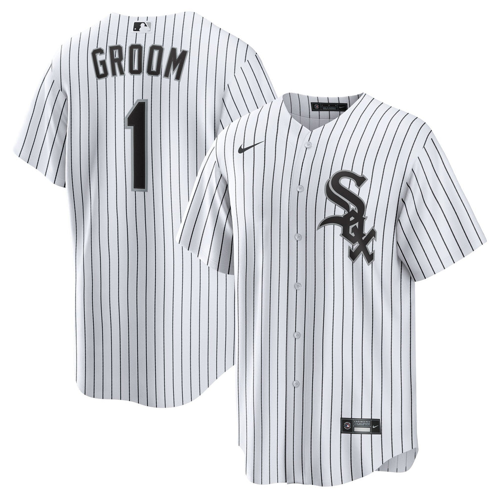 Chicago White Sox White #1 Groom Home Replica Baseball Jersey