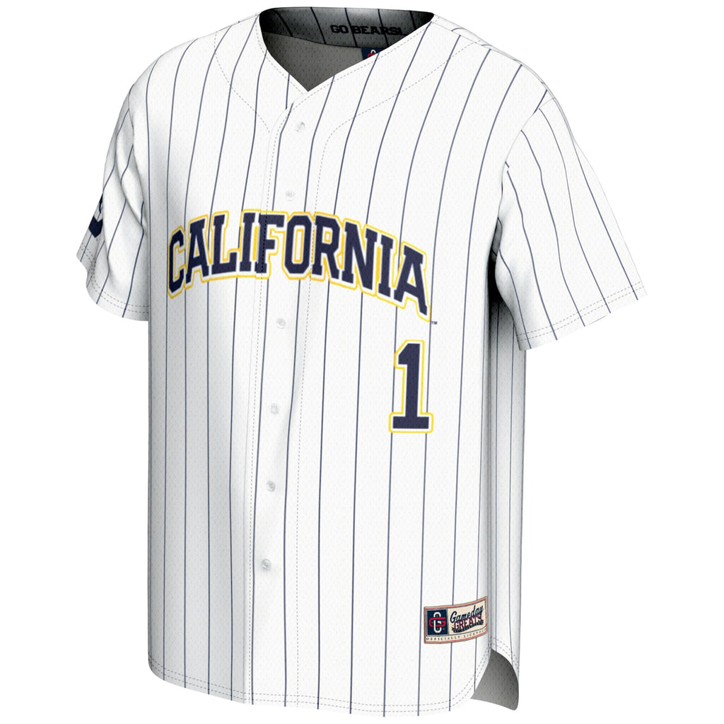 #1 White Cal Bears Lightweight Baseball Fashion Jersey