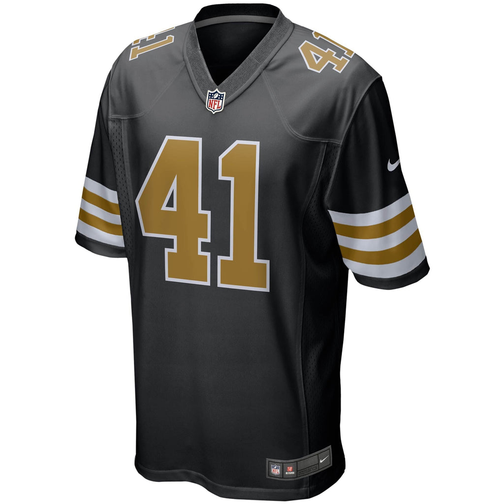 New Orleans Saints Alvin Kamara Black Alternate Game Football Jersey