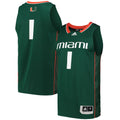 #1 Green Miami Hurricanes Swingman Basketball Jersey