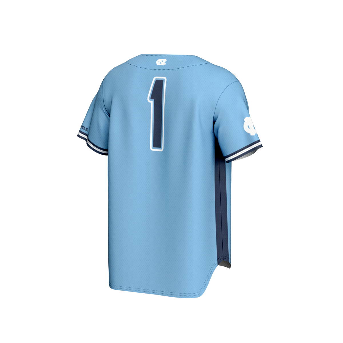 Carolina Blue #1 North Carolina Tar Heels Lightweight Baseball Fashion Jersey