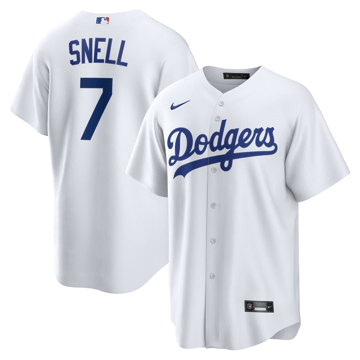 Los Angeles Dodgers Blake Snell White Home Replica Baseball Jersey