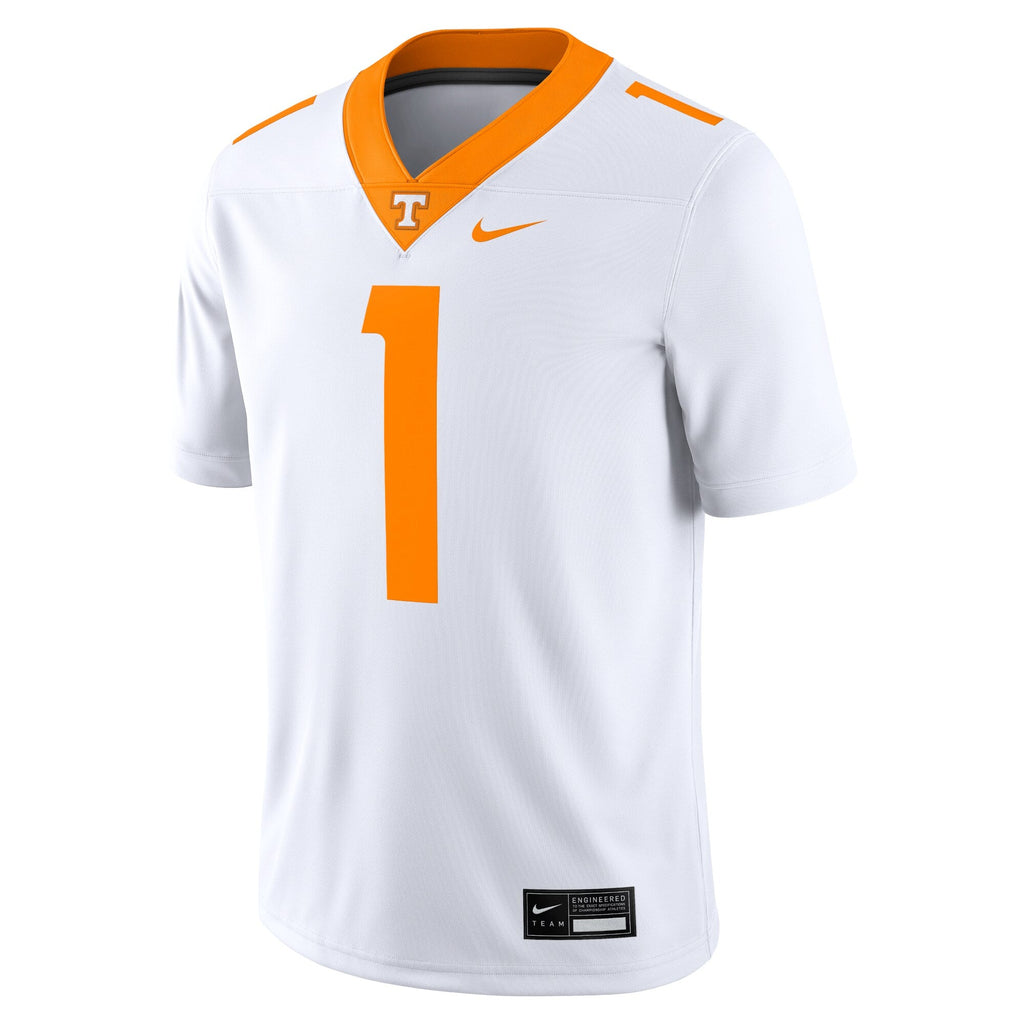 #1 White Tennessee Volunteers Game Jersey