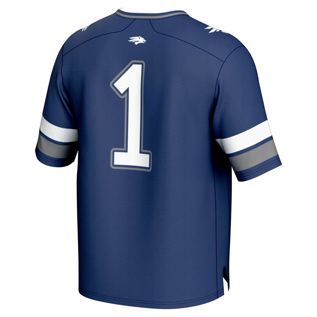 #1 Nevada Wolf Pack Lightweight Collegiate Football Fashion Jersey - Navy