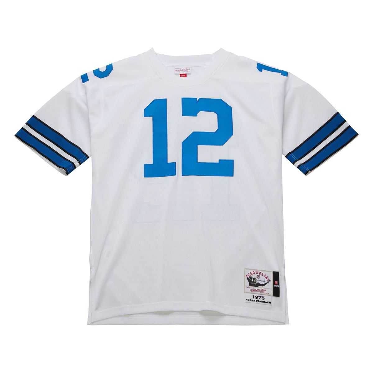 Dallas Cowboys 1975 Roger Staubach White Throwback Retired Player Football Jersey