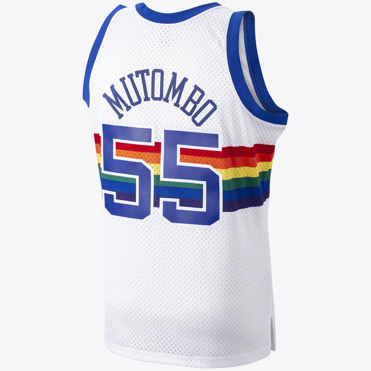 Denver Nuggets Dikembe Mutombo 1991 Hardwood Classics Home Swingman Jersey - White