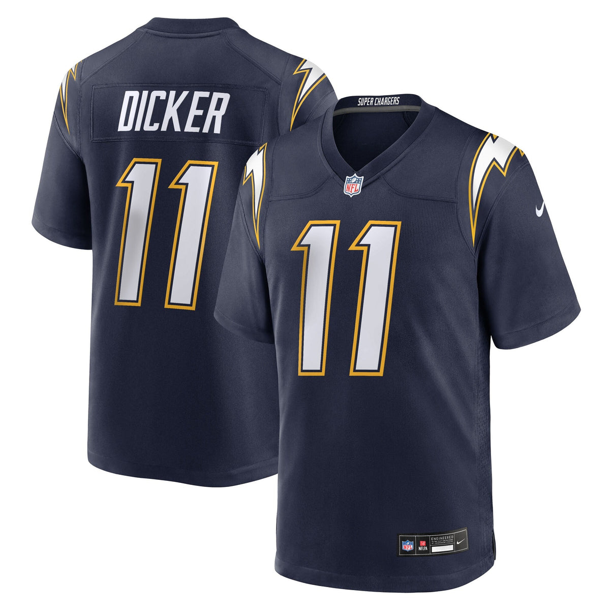 Los Angeles Chargers Cameron Dicker Navy Alternate Game Football Jersey
