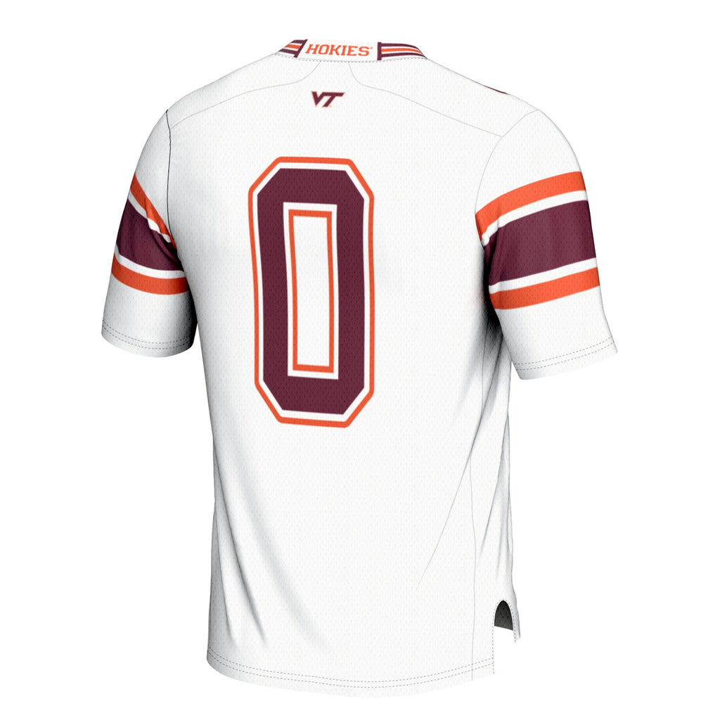 #0 White Virginia Tech Hokies Football Jersey