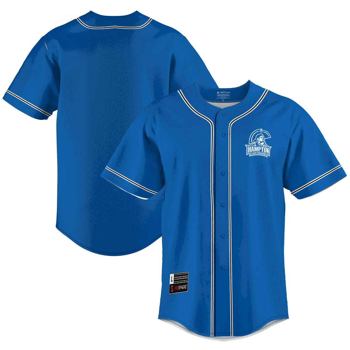 Hampton Pirates Lightweight Baseball Jersey - Blue
