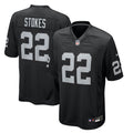 Las Vegas Raiders Eric Stokes Black Team Game Football Jersey