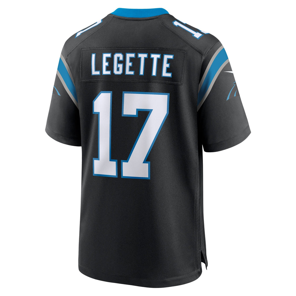 Carolina Panthers Xavier Legette Black Team Game Player Football Jersey