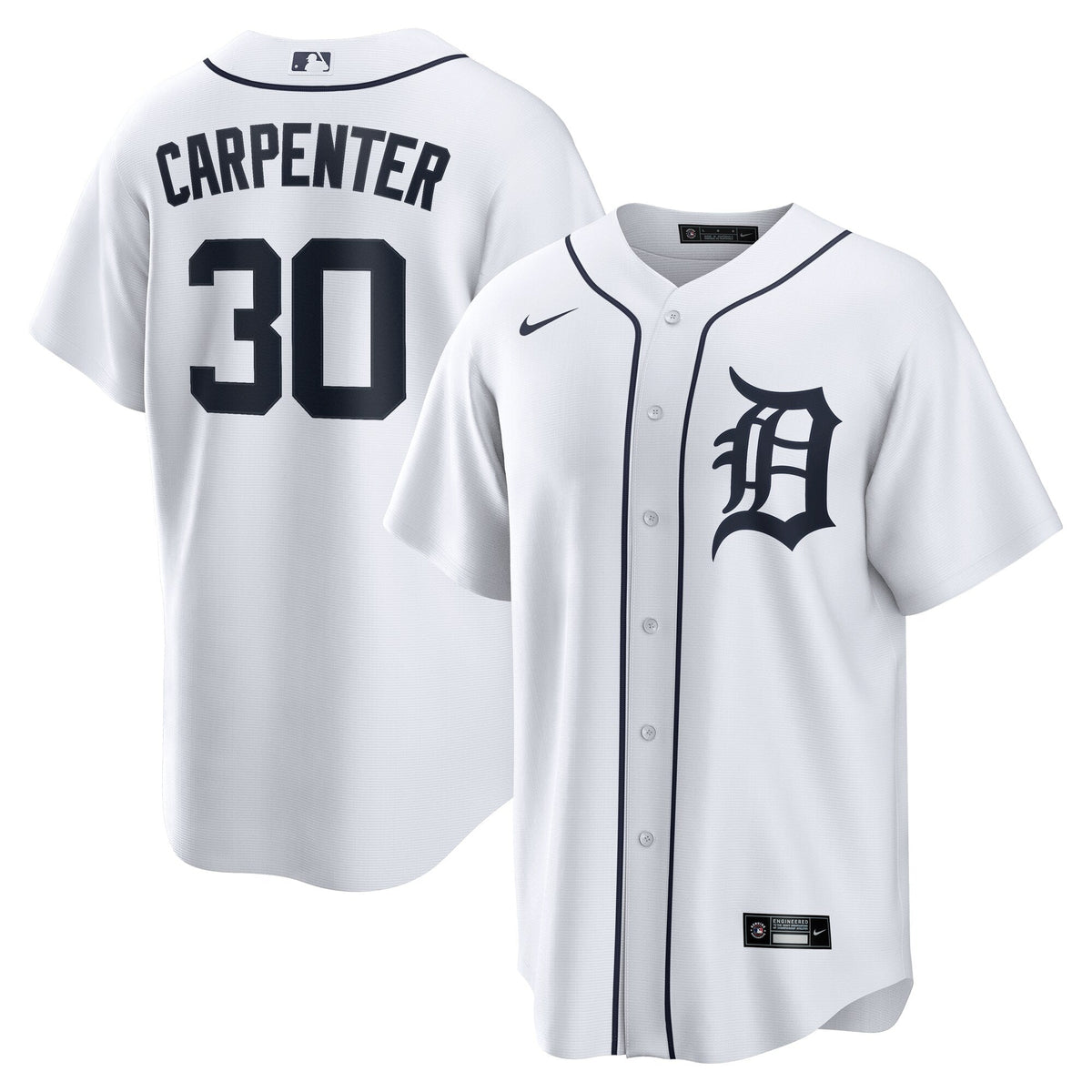 Detroit Tigers Kerry Carpenter White Home Replica Baseball Jersey