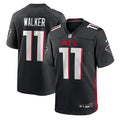 Atlanta Falcons Jalon Walker Black Team Game Football Jersey