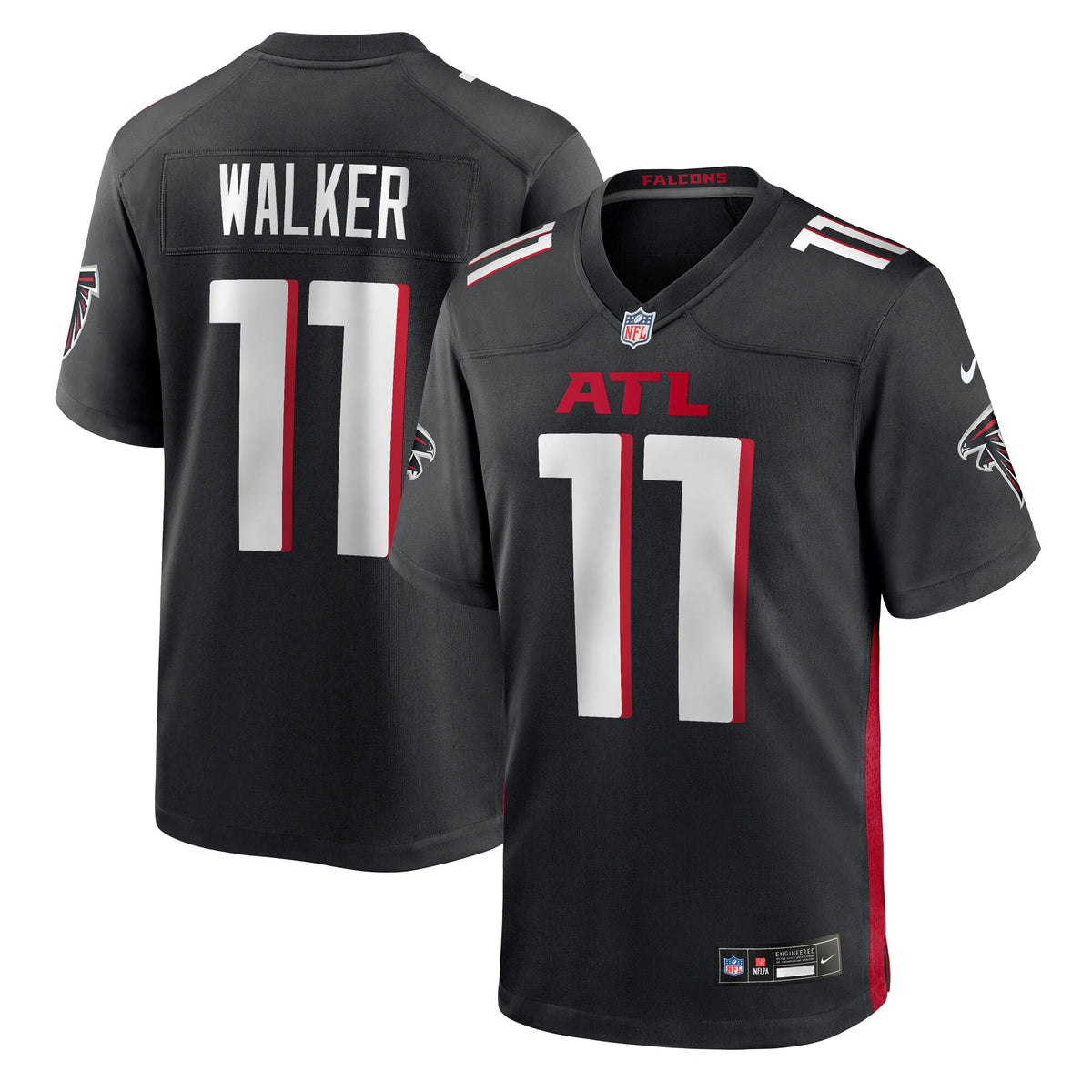 Atlanta Falcons Jalon Walker Black Team Game Football Jersey