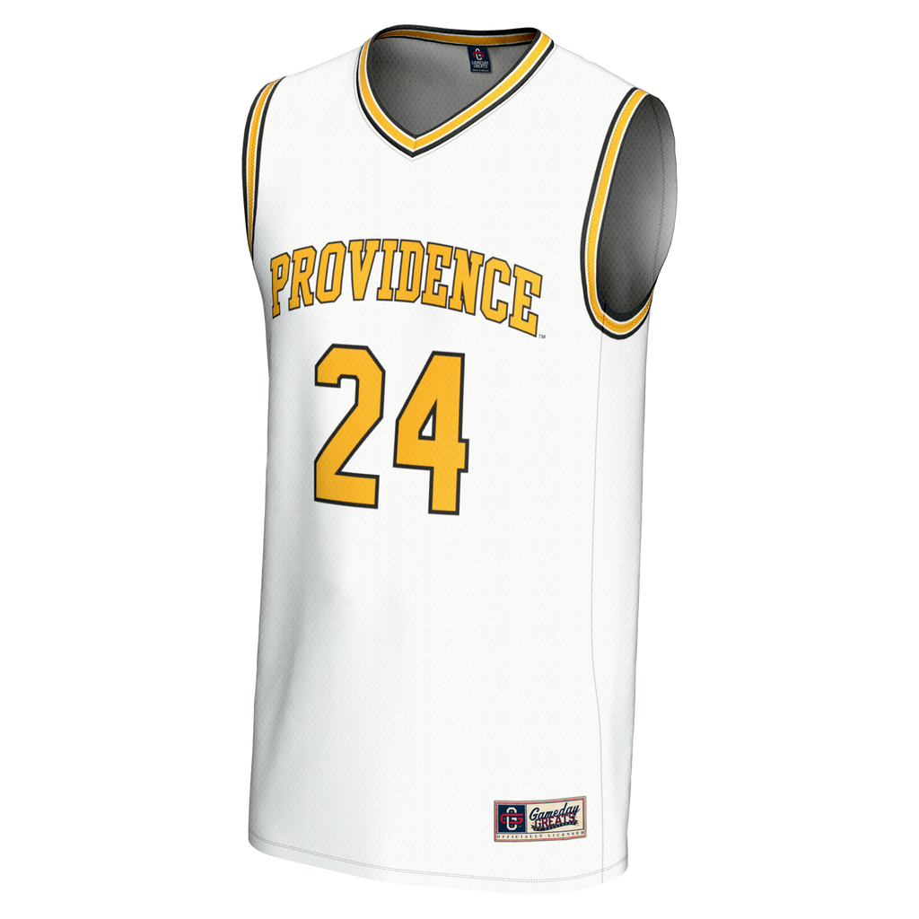 #24 White Providence Friars Lightweight Basketball Jersey