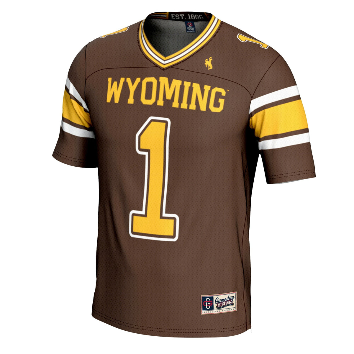 #1 Brown Wyoming Cowboys Football Jersey