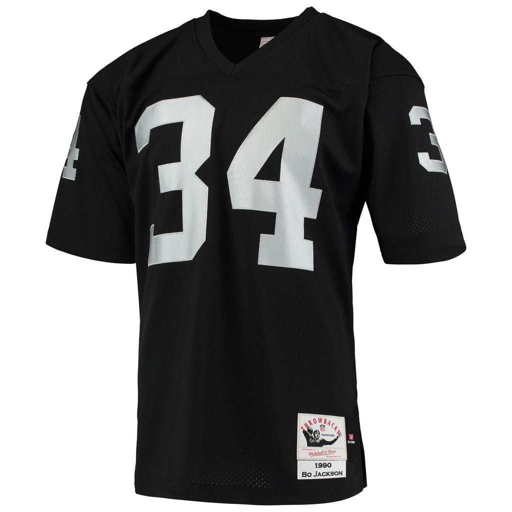 Las Vegas Raiders 1990 Bo Jackson Black Throwback Retired Player Football Jersey