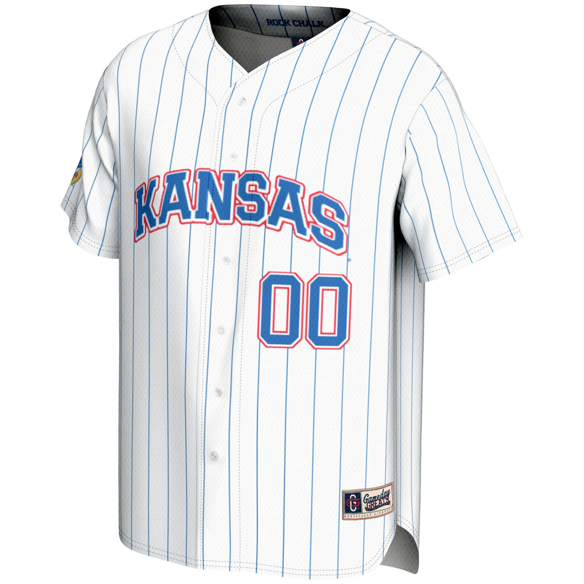 Kansas Jayhawks NIL Pick-A-Player Lightweight Baseball Jersey - White