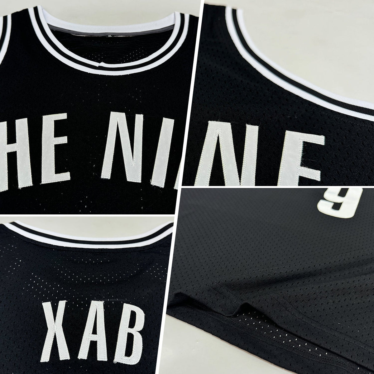 Custom Basketball Jersey - Black White Throwback - Style Black0265