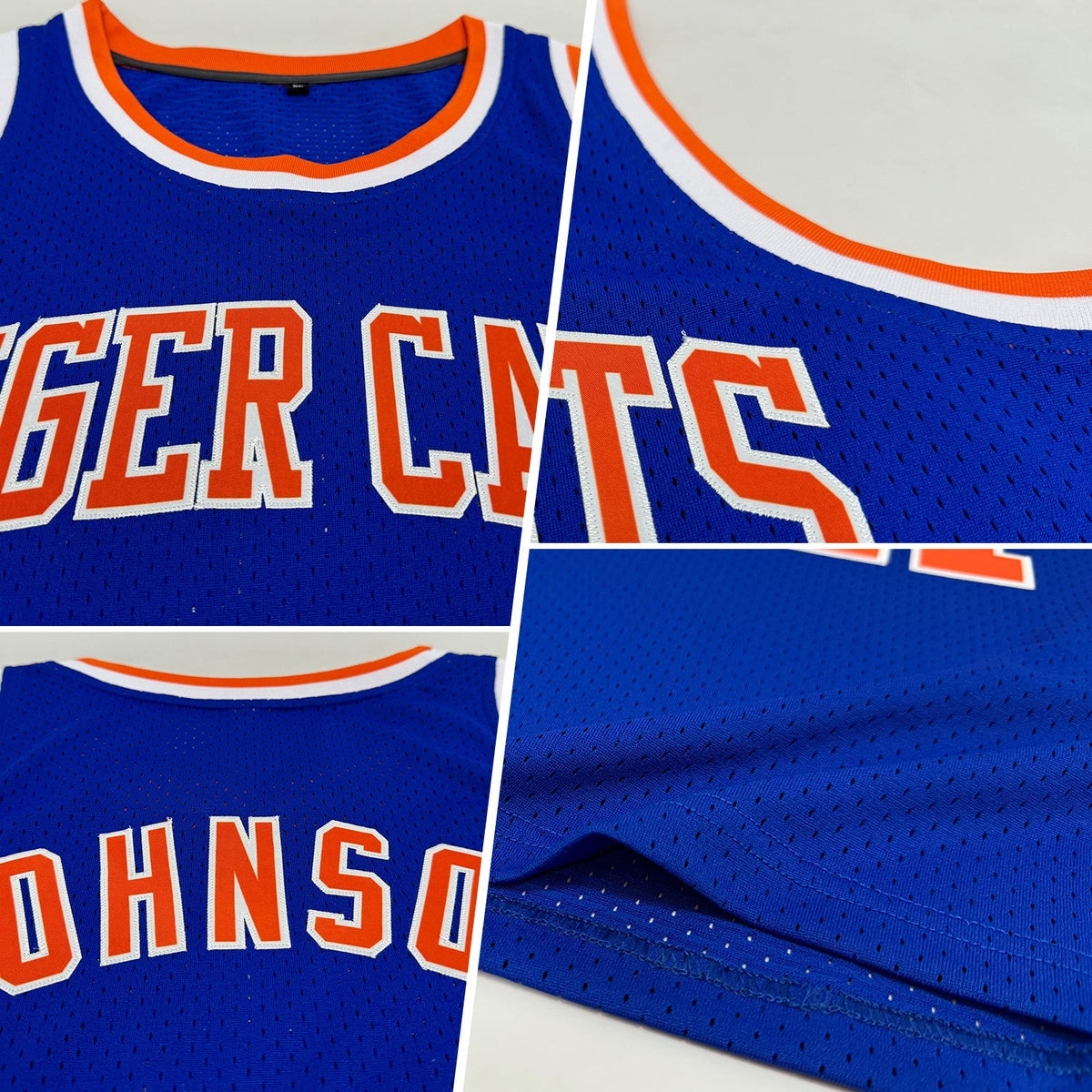 Custom Basketball Jersey - Royal Orange-White Throwback - Style Royal0345