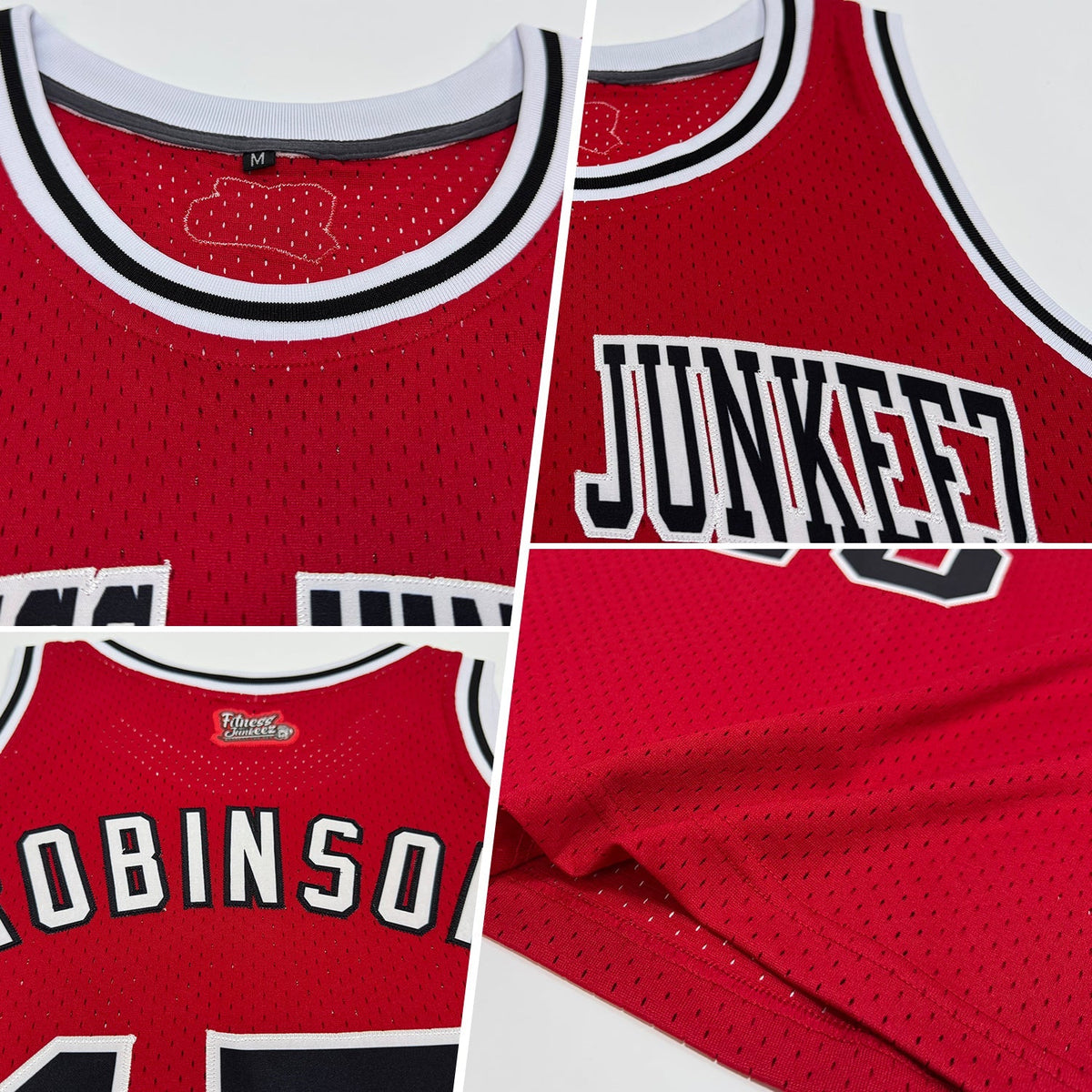 Custom Basketball Jersey - Red Black-White Throwback - Style Red0442