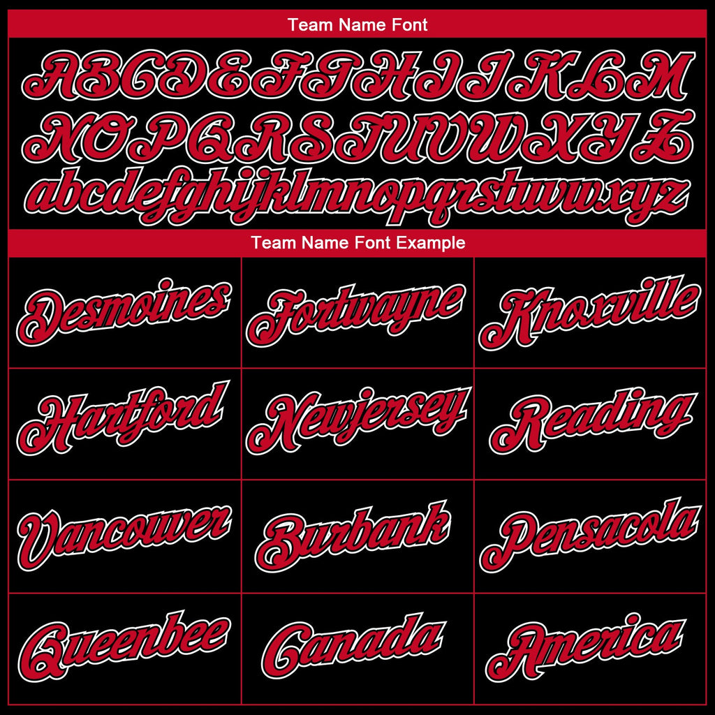 Custom Basketball Jersey - Black Red-White Throwback - Style Black0281