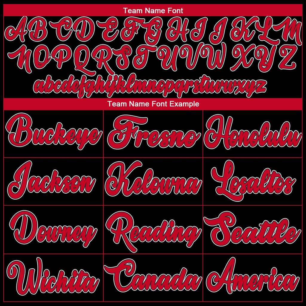 Custom Basketball Jersey - Black Red-White Throwback - Style Black0282