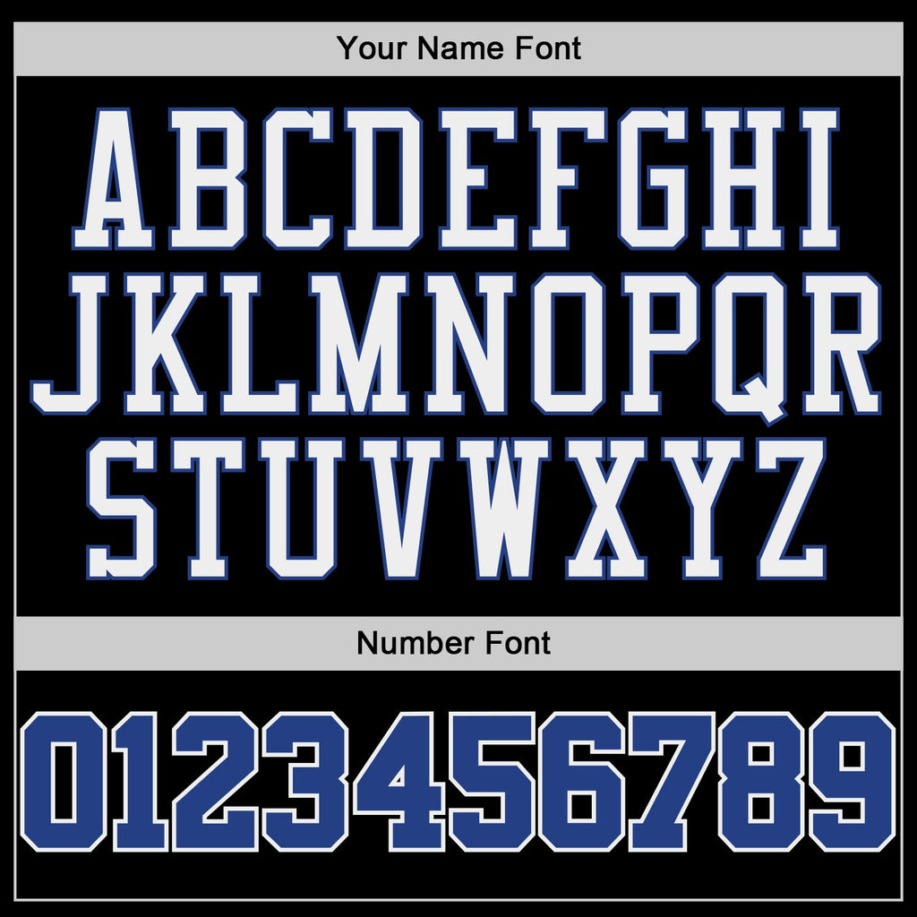 Custom Basketball Jersey - Black Royal-White Throwback - Style Black0287