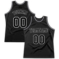 Custom Basketball Jersey - Black Black-White Throwback - Style Black0288